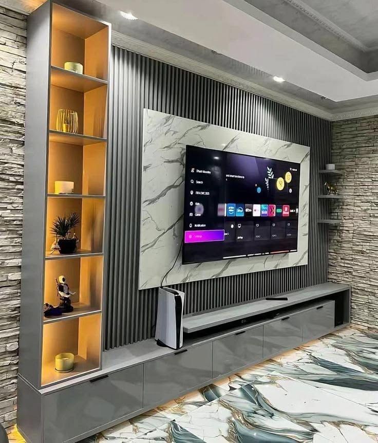 Marble Media Wall